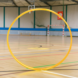 Обруч пластиковый широкий 80см неон