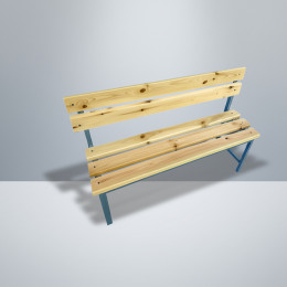 Скамейка со спинкой для раздевалок 1,5м