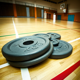 Штанга тренировочная 51 мм 100 кг С металлическими дисками